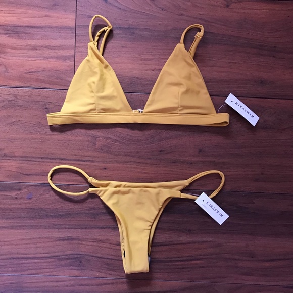 mustard bikini set